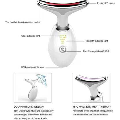 Appareil anti-âge SkinSculpt™ pour massage visage et cou avec LED, EMS et chaleur.