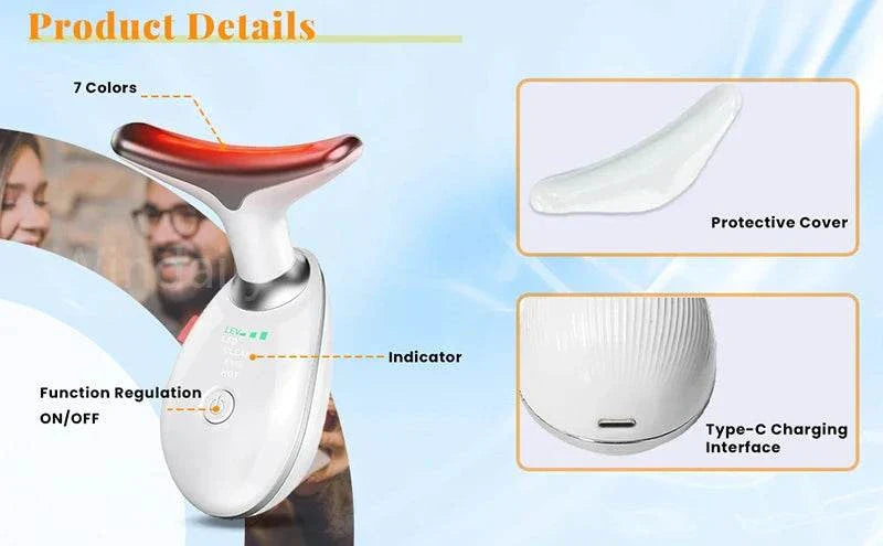 Appareil anti-âge SkinSculpt™ pour massage visage et cou avec LED, EMS et chaleur