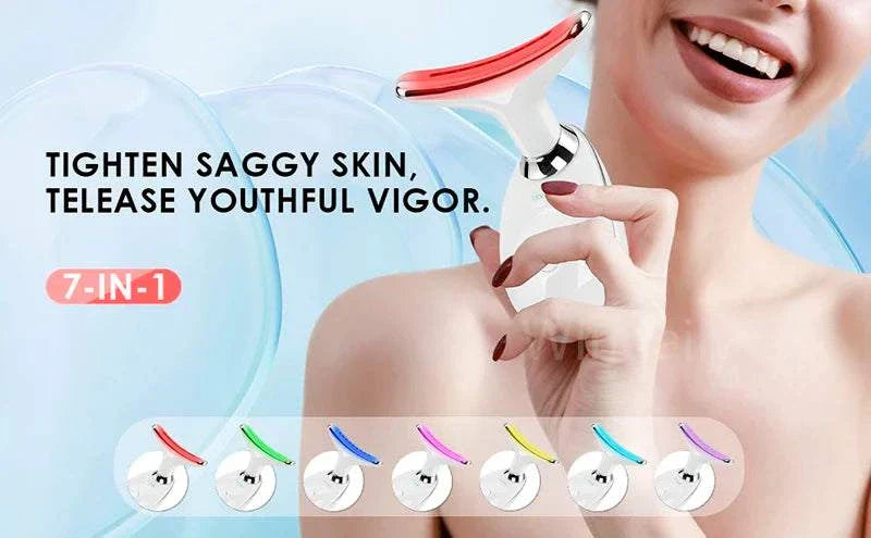 Appareil anti-âge SkinSculpt™ pour massage visage et cou, LED, EMS, effet lifting et anti-rides.